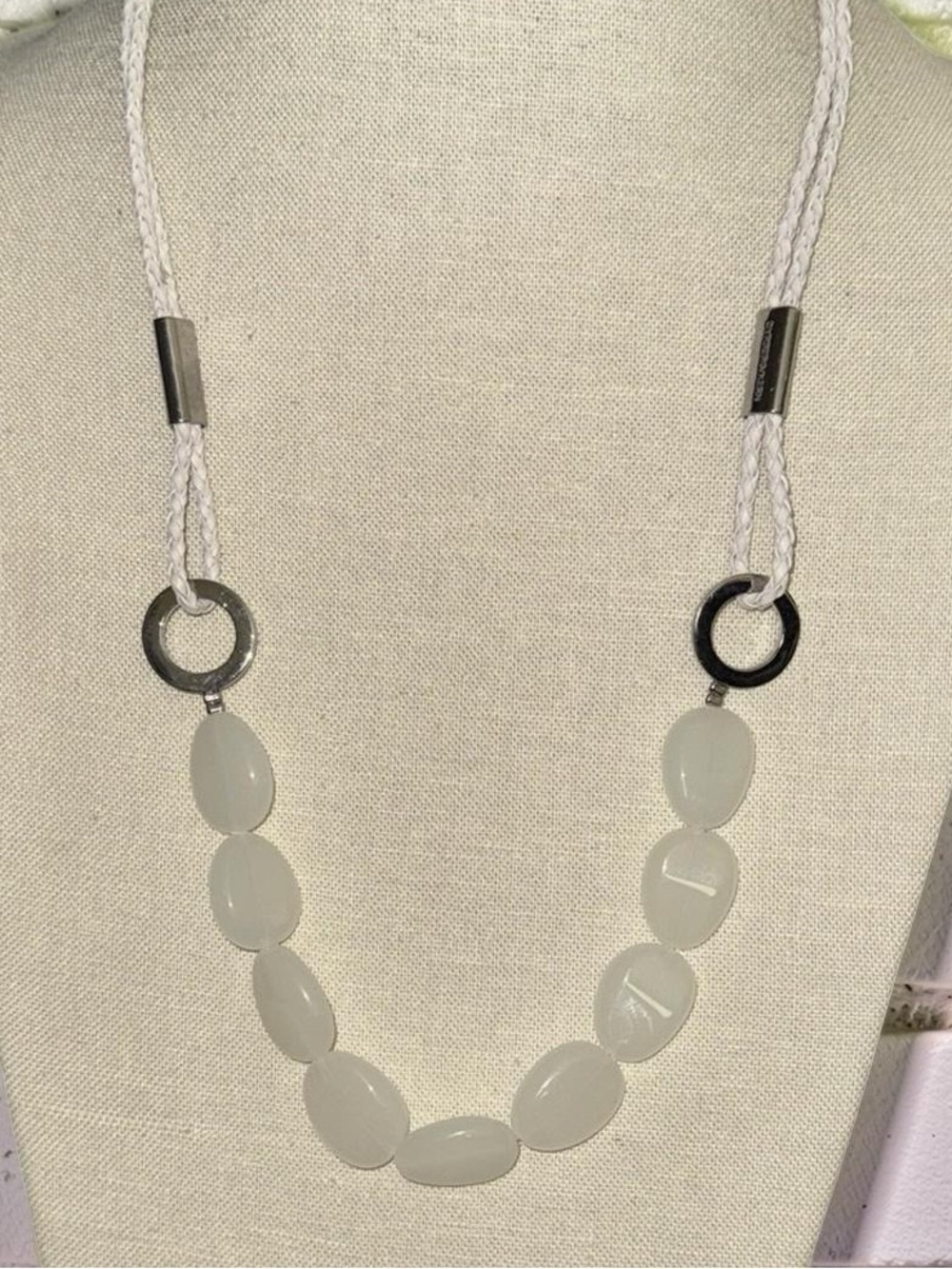 Dyrberg/Kern Leather and Glass Necklace - Picture 2 of 5